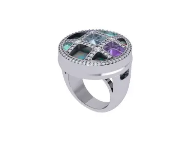  Art Deco Ring 3D print model