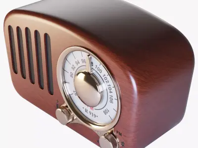 Vintage Radio 3D model