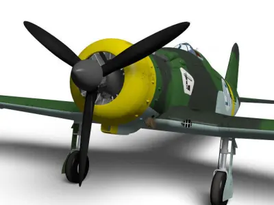 Fiat G50 Freccia Finnish Air Force 3D model