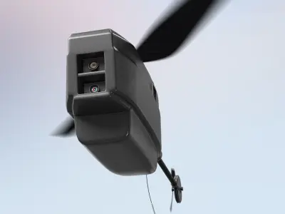 3D Render Black Hornet 2 PRS PD 100 Nano UAV Micro Drone  3D model