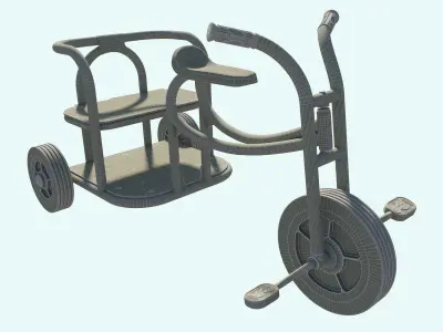 Weplay Tuk Tuk Kid Bicycle Children bike 3D model