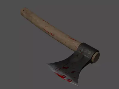 Bloody Axe Free low-poly 3D model
