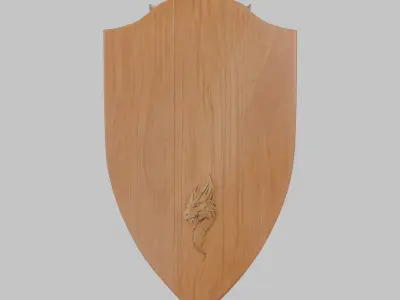 Dragon Head Wall Mount Low-poly 3D model