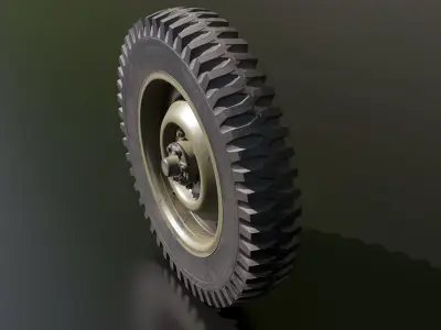 Jeep Willys wheel 3D model