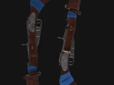 Concept Gun Low-poly 3D model