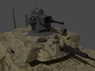 Rigged Light Armored Vehicle 3D model