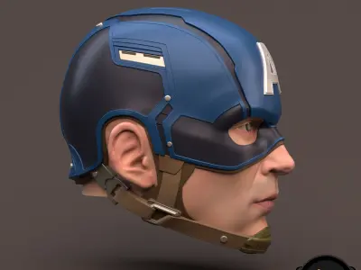Captain America Steve Rogers 3D printable for action figures 3D print model