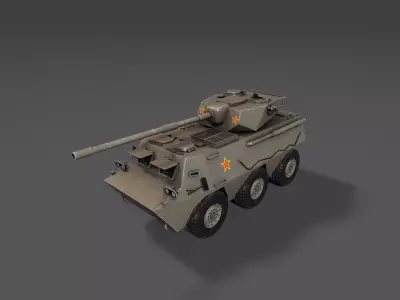 WZ551 Armored Vehicle - Game Ready 3D Model low poly Low-poly 3D model