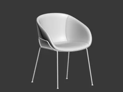 Dining Set rectangular table 3D model