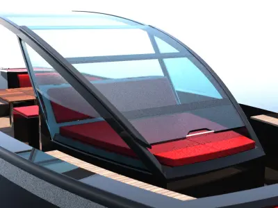 Designed 35 Foot Open Boat 3D model