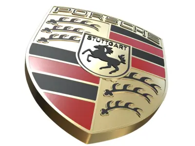 Porsche Logo 3D model by 3dlogoman