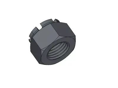 M36 Castle Nut 3D model