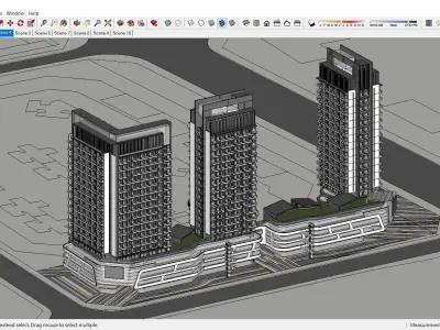 Sketchup Commercial Complex M10 3D model