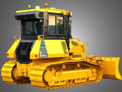 D51 - D61 PXi Dozers 2 in 1 3D Model Pack