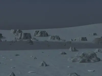 Winter Village 3D model shop