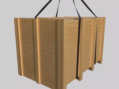 Web Sling with Load Low-poly 3D model