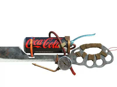 Knife coca cola Low-poly 3D model