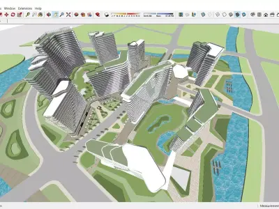 Sketchup Commercial Complex P8 3D model