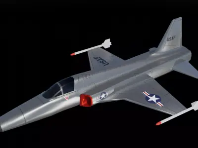 F5 in silver camoflage  3D model