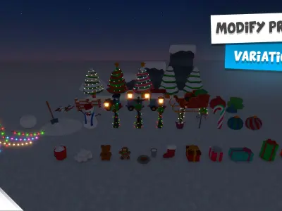 GrieverXVII - Roblox - Asset Pack - Xmas Pack Low-poly 3D model