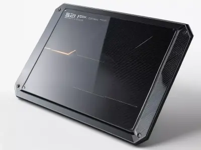 SciFi Data Slate Cracked Screen 3D model