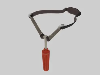 Hand Crafted Slingshot Low-poly 3D model