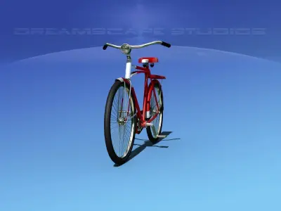 Classic 1955 Mens Bicycle 3D model