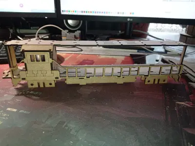 Wooden Locomotive Puzzle Laser Cut DIY Model 3D print model