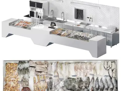 Fish store 3D model