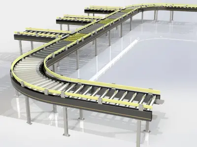 Roller Conveyor Line V3 3D model