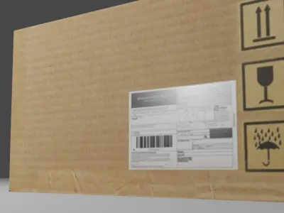 Cardboard Box - Package - Caixa Papelao Low-poly 3D model