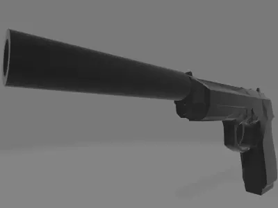 Beretta M9 Silenced Free 3D model