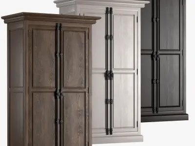 FRENCH PANEL DOUBLE-DOOR CABINET 3D model