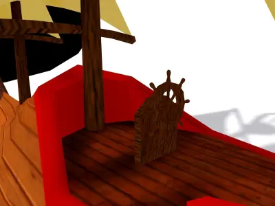 Low Poly Netherlands Boat Low-poly 3D model