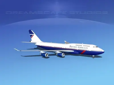 Boeing 747-400 British Airways 2 3D model