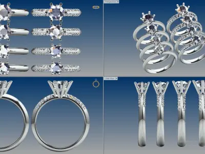 Engagement ring 3D model order
