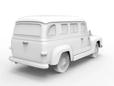 International Harvester 1953 Classic Car 3D print model