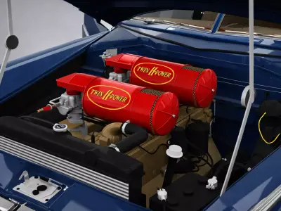 Hudson Hornet 1950s Highly Detailed Classic American Coupe 3D model