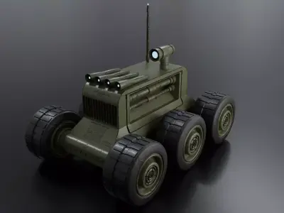 Military Robotic Rover Free low-poly 3D model