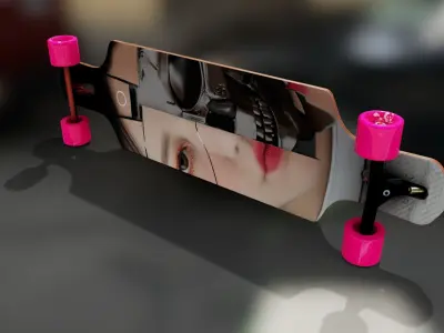 LONGBOARD CHILLEST DAY LONGBOARDING EVER Low-poly 3D model