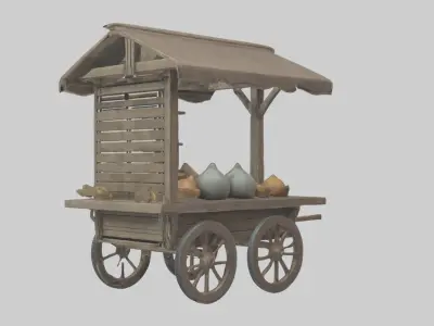 Merchantcart Model Low-poly 3D model