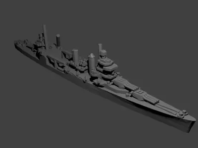 US New Orleans Class Cruiser Warship 3D print model
