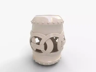 Ceramic Garden Stool 3D model