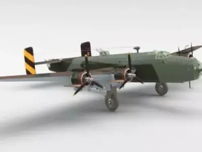 plane toy with camouflage 3D model