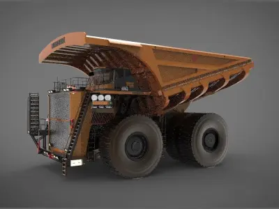 heavy mining truck 3D model
