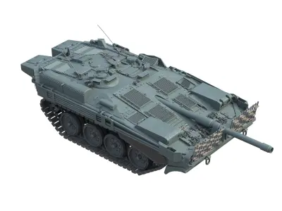 Stridsvagn 103 Main Battle Tank Low-poly 3D model