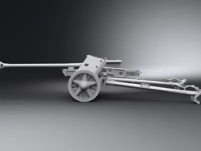 Pak 40 Scale model 3D print model