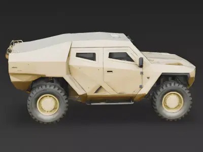 Sandstorm Stealth Tactical SUV 3D Model Low-poly 3D model