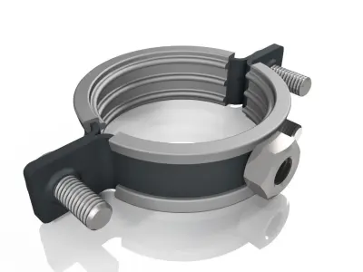 Pipe clamp Low-poly 3D model