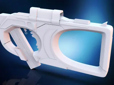 SMG-700 Concept Gun Low-poly 3D model